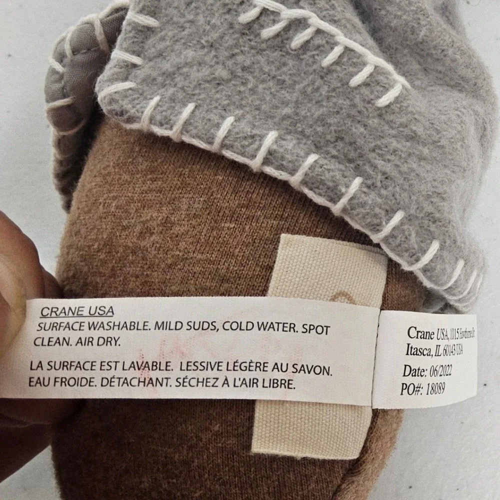 Crane Baby Frankie Fox Plush Kids Brown Grey Hooded Vest Knit Stuffed Animal‎